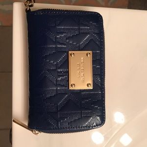 Michael Kors Navy wristlet wallet